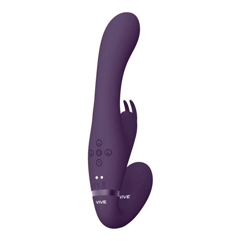 Strapon bez uprzęży Suki Purple - 3 silniki NG F1, niezależne sterowanie, długość całkowita 22 cm - 6