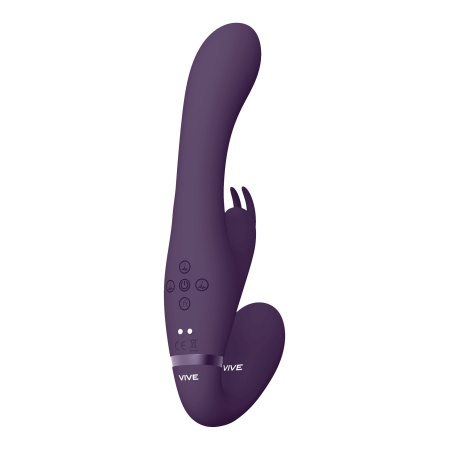 Strapon bez uprzęży Suki Purple - 3 silniki NG F1, niezależne sterowanie, długość całkowita 22 cm - 6