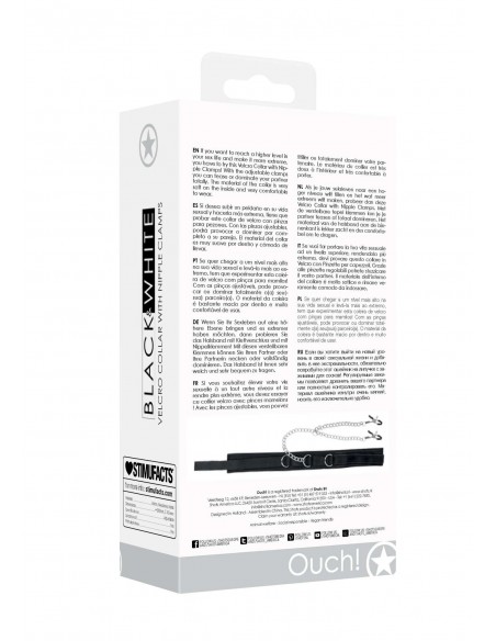 Velcro Collar With Nipple Clamps - With Adjustable Straps