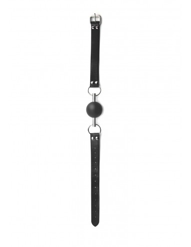 Solid Ball Gag - With Bonded Leather Straps