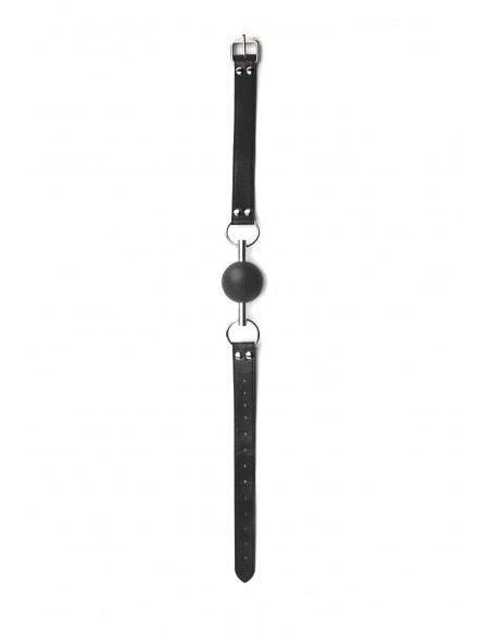 Solid Ball Gag - With Bonded Leather Straps