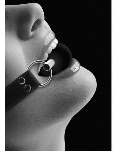 Solid Ball Gag - With Bonded Leather Straps