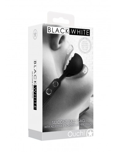 Silicone Ball Gag - with Adjustable Bonded Leather Straps