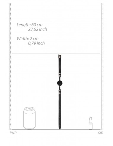 Silicone Ball Gag - with Adjustable Bonded Leather Straps
