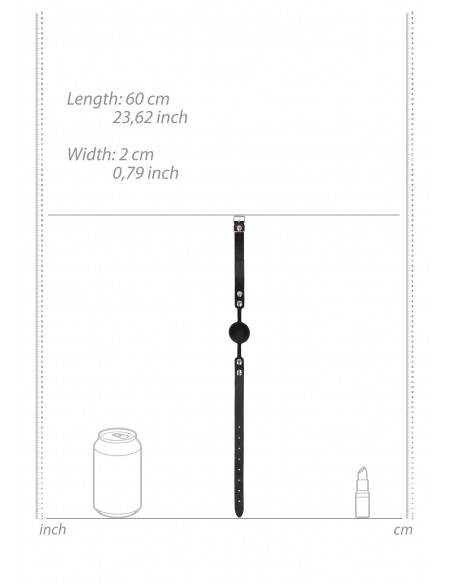 Silicone Ball Gag - with Adjustable Bonded Leather Straps