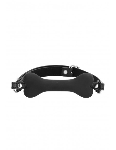 Silicone Bone Gag - With Adjustable Bonded Leather Straps