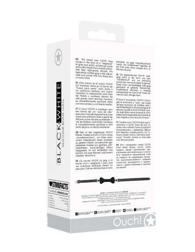 Silicone Bone Gag - With Adjustable Bonded Leather Straps