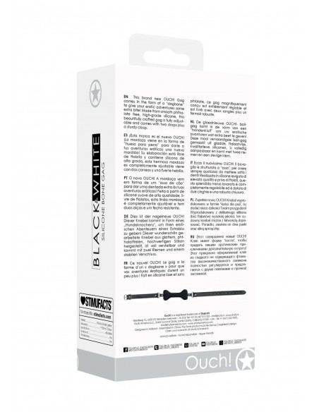 Silicone Bone Gag - With Adjustable Bonded Leather Straps