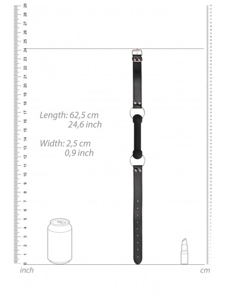 Silicone Bit Gag - With Adjustable Bonded Leather Straps
