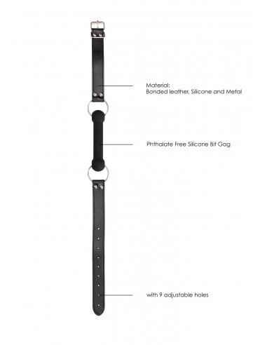 Silicone Bit Gag - With Adjustable Bonded Leather Straps
