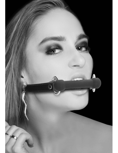 Silicone Bit Gag - With Adjustable Bonded Leather Straps