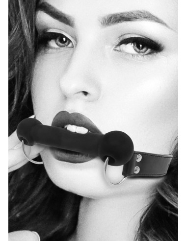 Silicone Bit Gag - With Adjustable Bonded Leather Straps