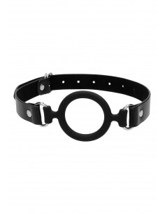 Silicone Ring Gag - With Adjustable Bonded Leather Straps 2