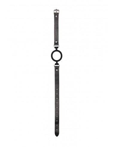 Silicone Ring Gag - With Adjustable Bonded Leather Straps