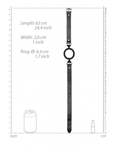 Silicone Ring Gag - With Adjustable Bonded Leather Straps
