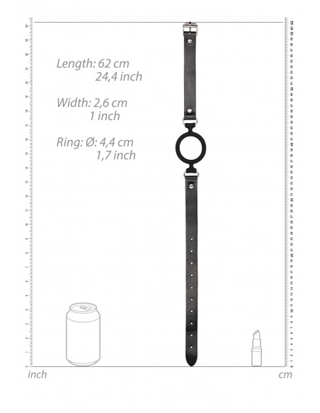 Silicone Ring Gag - With Adjustable Bonded Leather Straps