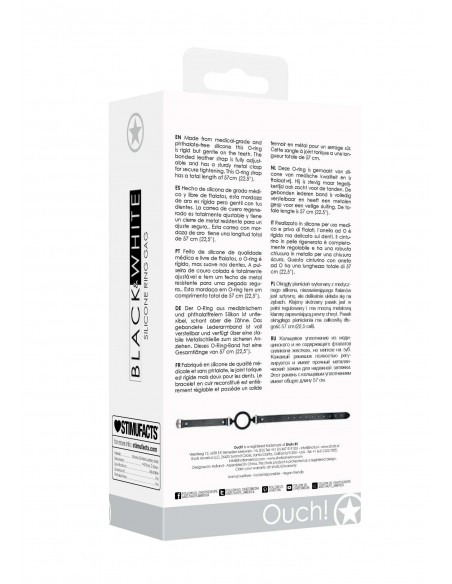 Silicone Ring Gag - With Adjustable Bonded Leather Straps