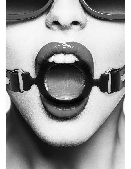 Silicone Ring Gag - With Adjustable Bonded Leather Straps