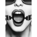 Silicone Ring Gag - With Adjustable Bonded Leather Straps - 7