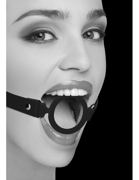 Silicone Ring Gag - With Adjustable Bonded Leather Straps
