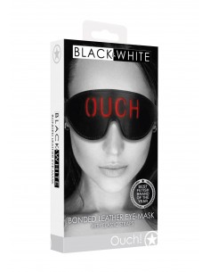 Bonded Leather Eye-Mask ""Ouch"" - With Elastic Straps