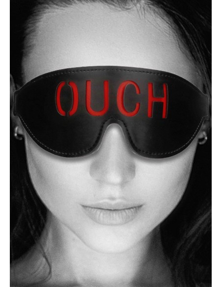 Bonded Leather Eye-Mask ""Ouch"" - With Elastic Straps