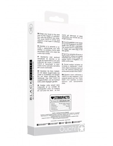 Bonded Leather Eye-Mask ""Ouch"" - With Elastic Straps