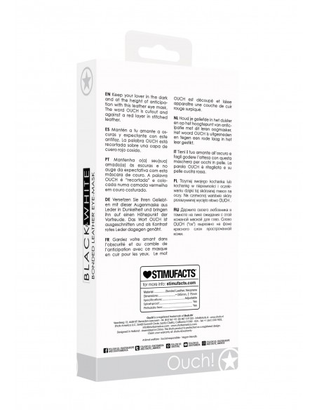 Bonded Leather Eye-Mask ""Ouch"" - With Elastic Straps