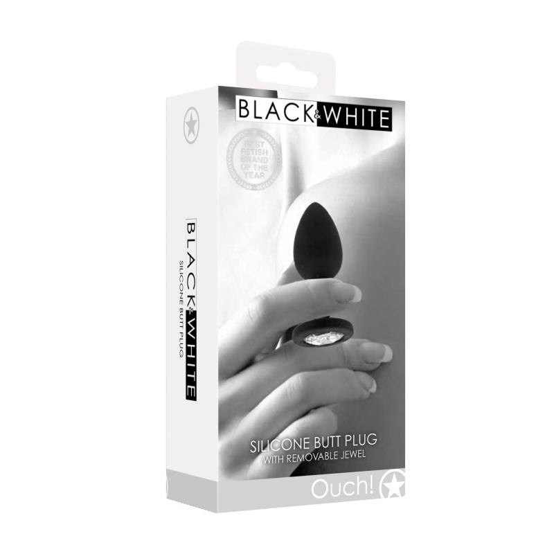 Zatyczka analna Silicone Butt Plug with Removable Jewel - 3