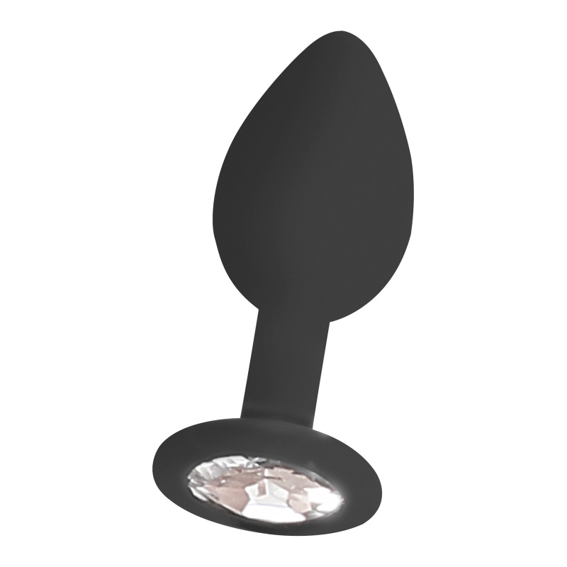 Zatyczka analna Silicone Butt Plug with Removable Jewel - 4