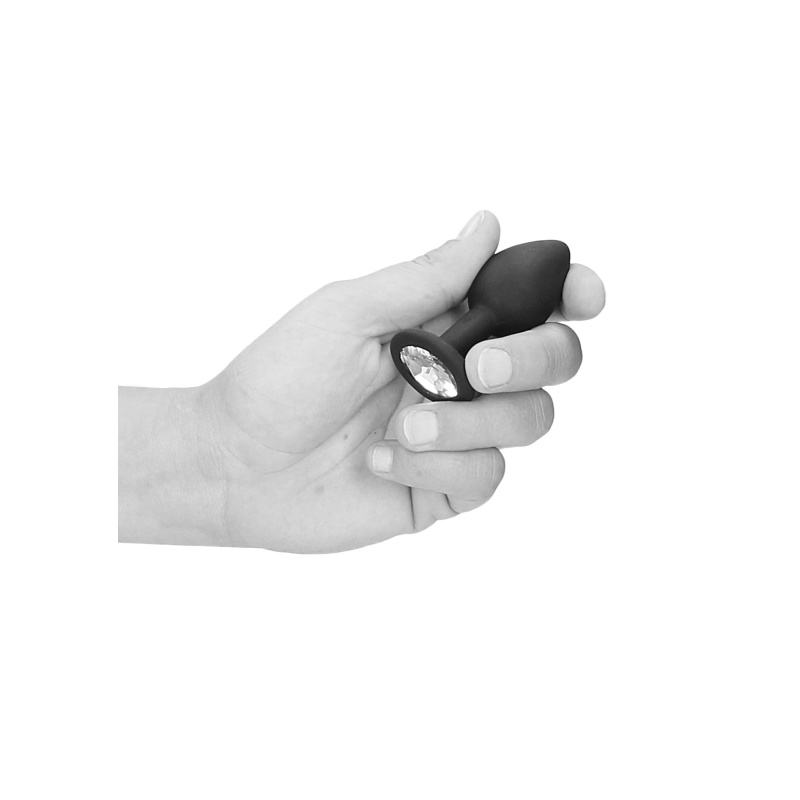 Zatyczka analna Silicone Butt Plug with Removable Jewel - 1