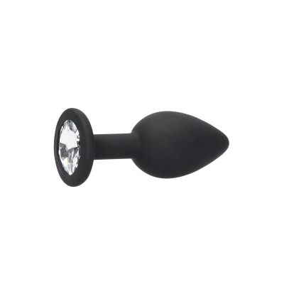 Zatyczka analna Silicone Butt Plug with Removable Jewel - 1 2