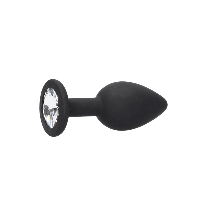 Zatyczka analna Silicone Butt Plug with Removable Jewel - 2