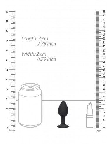 Silicone Butt Plug with Removable Jewel