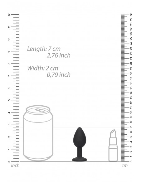 Silicone Butt Plug with Removable Jewel