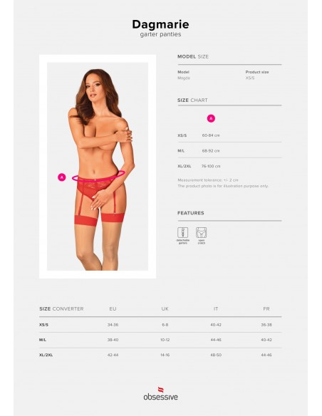 Bielizna-Dagmarie figi z paskami do pończoch  XS/S