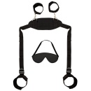 Zestaw do krępowania Neck-Wrist-Ankle – mankiety na szyję, nadgarstki i kostki z rzepami i karabińczykami, pasy 188 cm - 2