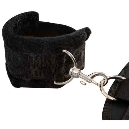 Zestaw do krępowania Neck-Wrist-Ankle – mankiety na szyję, nadgarstki i kostki z rzepami i karabińczykami, pasy 188 cm - 5