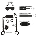 Zestaw do krępowania Neck-Wrist-Ankle – mankiety na szyję, nadgarstki i kostki z rzepami i karabińczykami, pasy 188 cm - 9