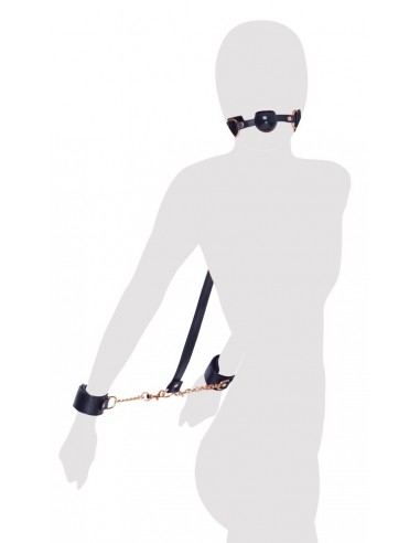 Bad Kitty Ball Gag+Cuffs rose