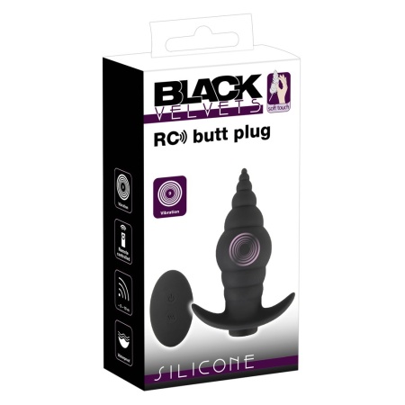 Wibrujący korek analny RC Butt Plug z pilotem, 9 trybów, długość całkowita 9,6 cm - 1
