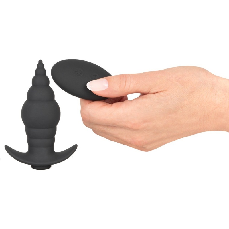 Wibrujący korek analny RC Butt Plug z pilotem, 9 trybów, długość całkowita 9,6 cm - 5