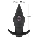 Wibrujący korek analny RC Butt Plug z pilotem, 9 trybów, długość całkowita 9,6 cm - 9