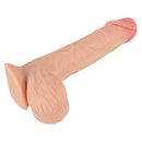 Dildo Nature Skin 19 z ruchomą skórą – realistyczny kształt penisa, przyssawka i możliwość montażu w uprzęży długość całkowita 1 - 6