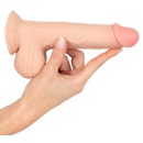 Dildo Nature Skin 19 z ruchomą skórą – realistyczny kształt penisa, przyssawka i możliwość montażu w uprzęży długość całkowita 1 - 8