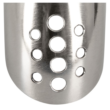Klatka na penisa Curved ze stali nierdzewnej, zakrzywiona, z zamkiem, 13,5 cm, średnica pierścienia 4,4 cm - 5