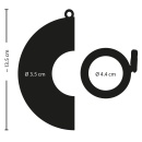 Klatka na penisa Curved ze stali nierdzewnej, zakrzywiona, z zamkiem, 13,5 cm, średnica pierścienia 4,4 cm - 8