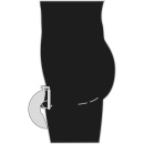 Klatka na penisa Curved ze stali nierdzewnej, zakrzywiona, z zamkiem, 13,5 cm, średnica pierścienia 4,4 cm - 9