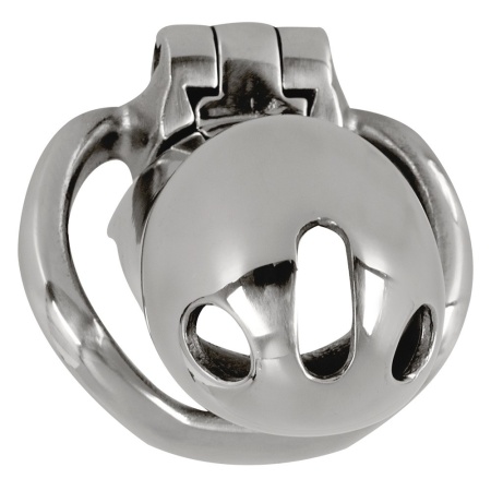 Klatka na penisa Chastity Cage Short z zamkiem, otworami wentylacyjnymi, długość 8,5 cm, pierścień 4,4 x 5,3 cm - 5
