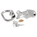 Klatka na penisa Chastity Cage Short z zamkiem, otworami wentylacyjnymi, długość 8,5 cm, pierścień 4,4 x 5,3 cm - 7
